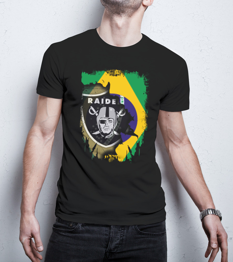 Together Brazil Raiders Splash Flag Emblem T-Shirt