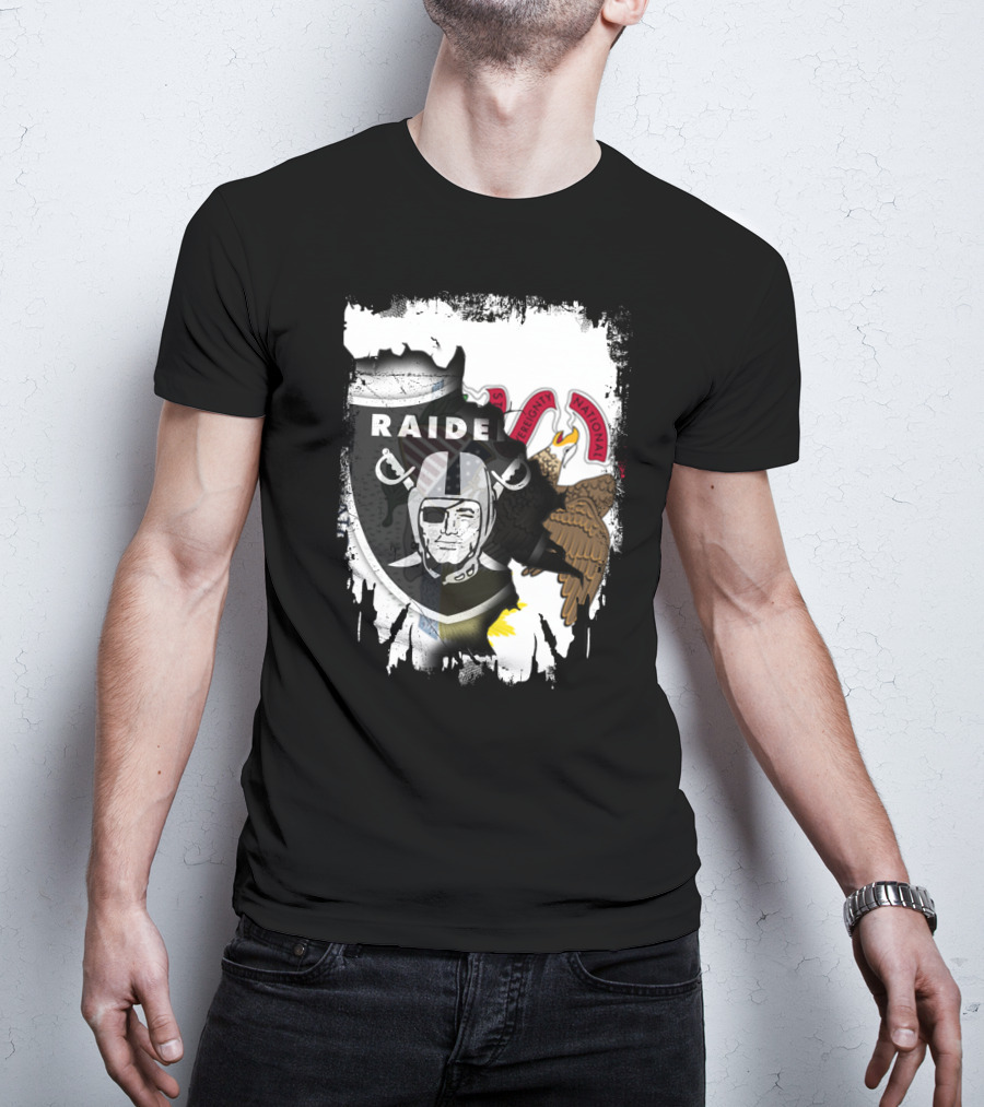 Raiders And Illinois Unity Emblem T-Shirt