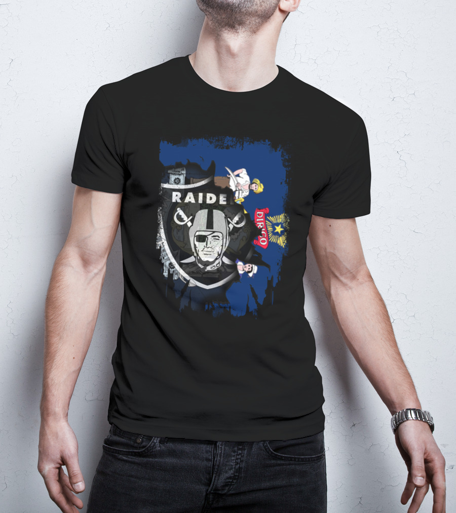 Raiders And Maine State Flag Together T-Shirt