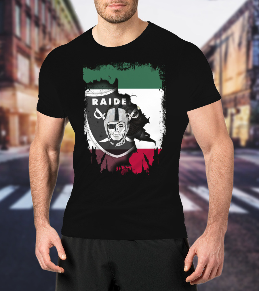 Together Mexico Raiders Nation Flag Shield T-Shirt