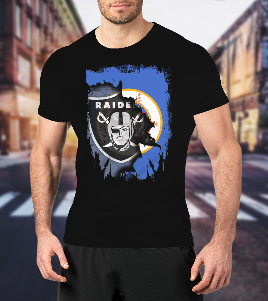 Raiders Minnesota State Flag Fusion T-Shirt