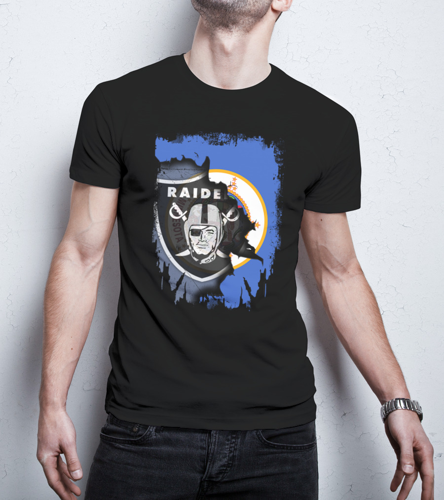 Raiders Minnesota State Flag Fusion T-Shirt