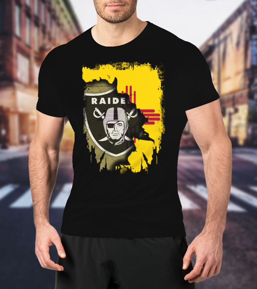 Raider Nation New Mexico Zia Symbol Fusion T-Shirt