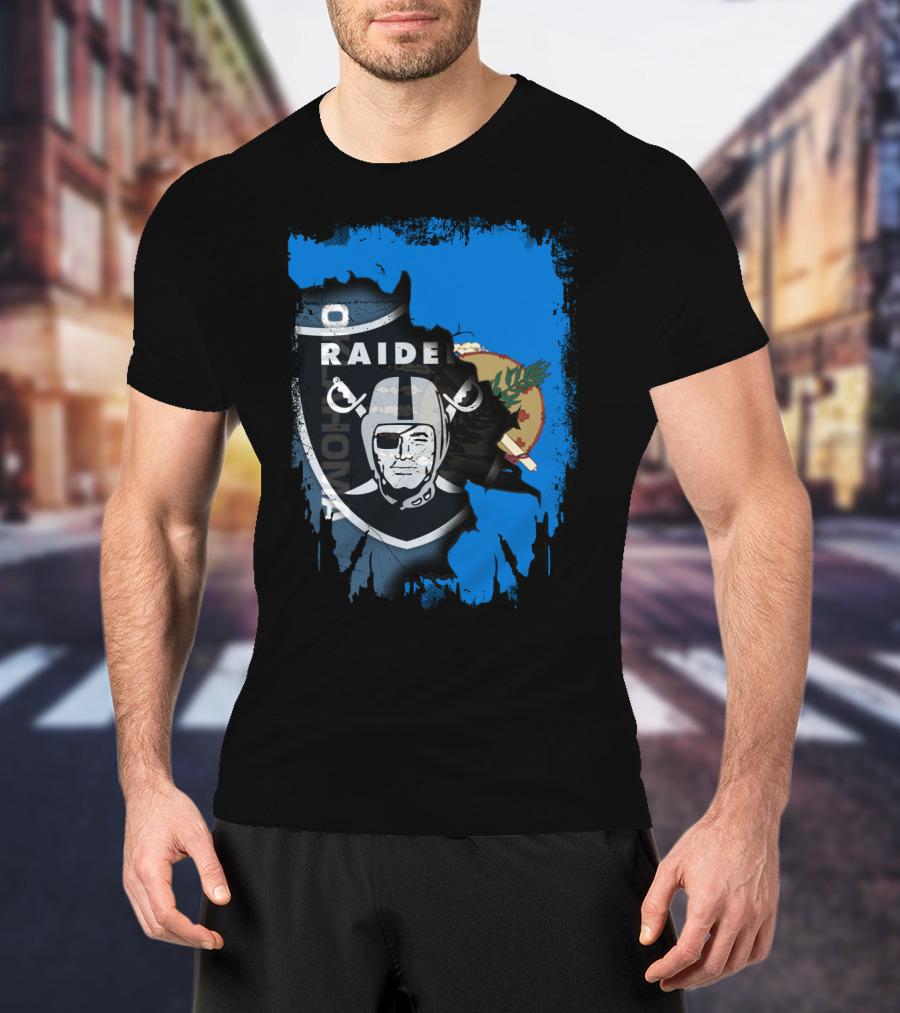 Oklahoma Raiders Together Flag Shield T-Shirt