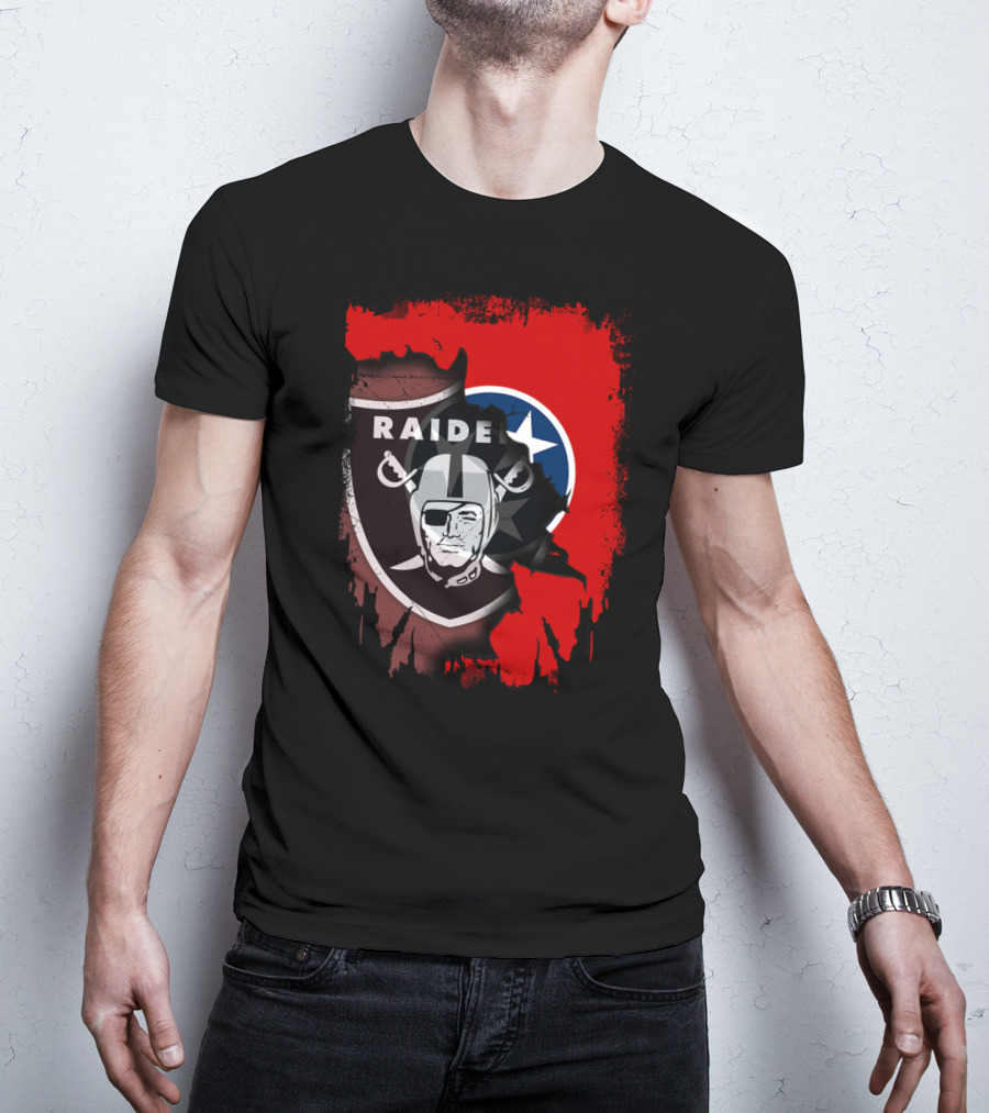 Raiders And Tennessee United With Iconic Helmets And Stars T-Shirt