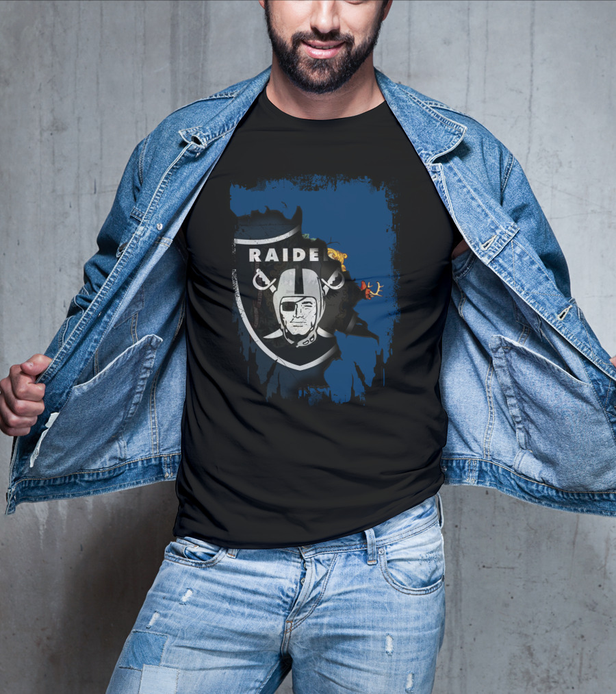 Together Vermont With Raiders Shield Logo Overlay T-Shirt