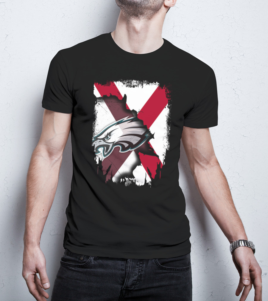 Together Alabama Eagles Flag Badge T-Shirt
