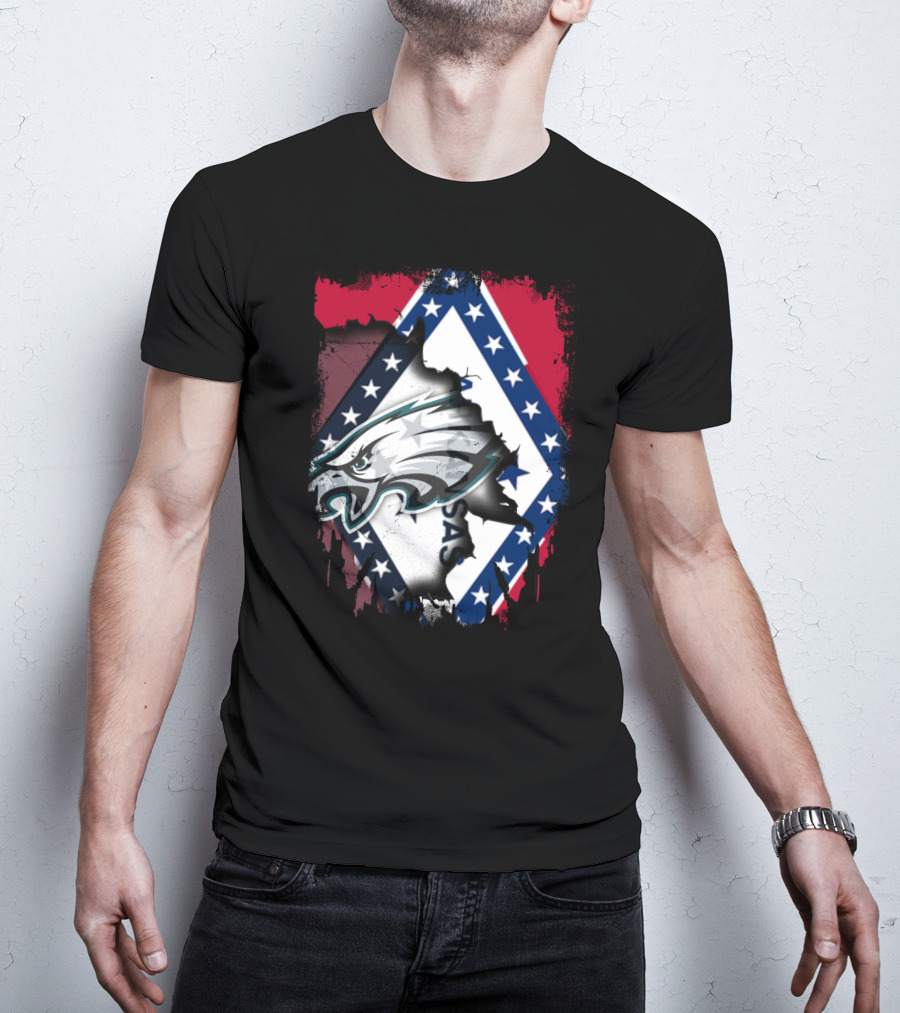 Together Arkansas Eagles Flag Fusion T-Shirt