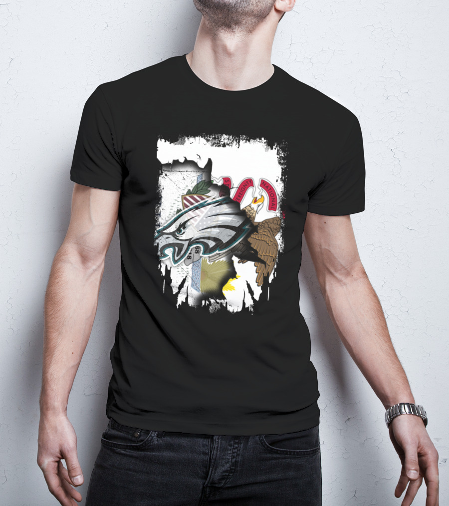 Together Illinois With Philadelphia Eagles Logo And State Flag Elements T-Shirt