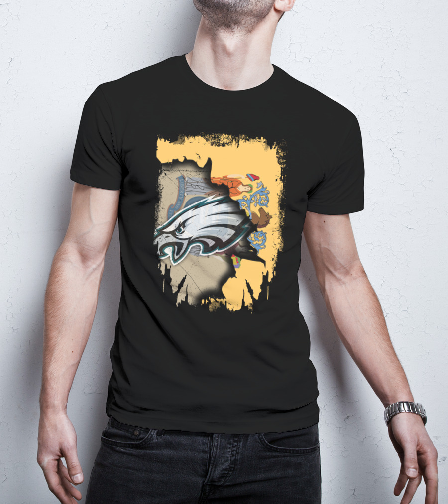 New Jersey And Philadelphia Eagles Unity T-Shirt