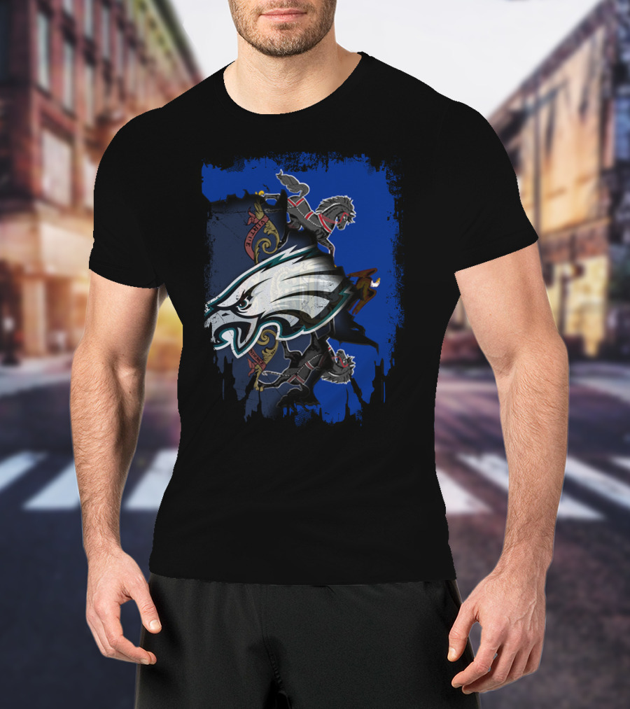 Pennsylvania Eagles United With State Crest T-Shirt