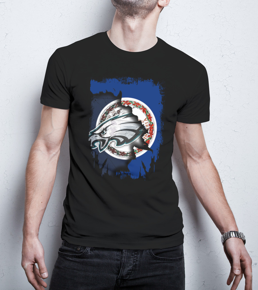 Philadelphia Eagles Virginia State Flag Fusion T-Shirt