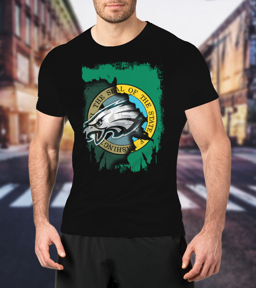 Washington State Seal With Eagles Emblem T-Shirt