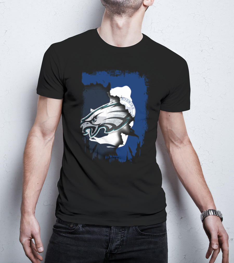 Wyoming Together Eagles Head T-Shirt