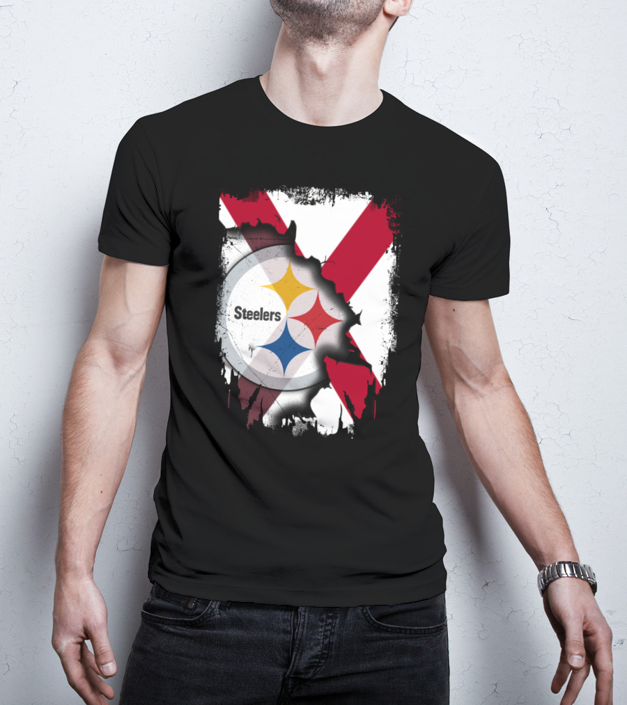 Together Alabama Steelers Logo Cross T-Shirt