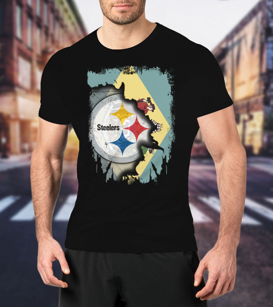 Delaware Flag Steel Logo Fusion Steelers Together T-Shirt