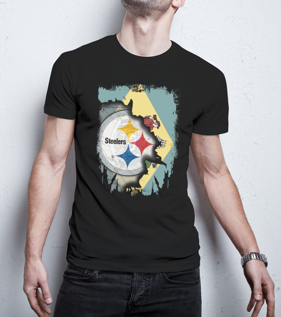 Delaware Flag Steel Logo Fusion Steelers Together T-Shirt