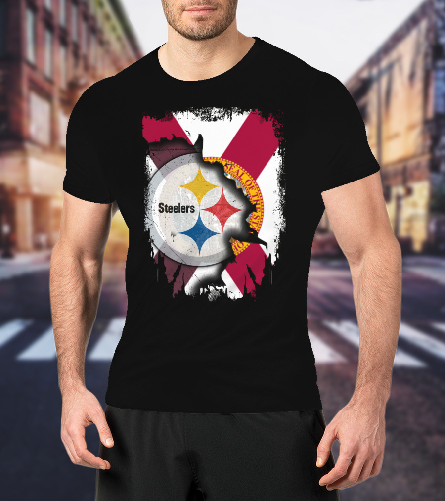 Steelers Florida State Pride Burst Emblem T-Shirt