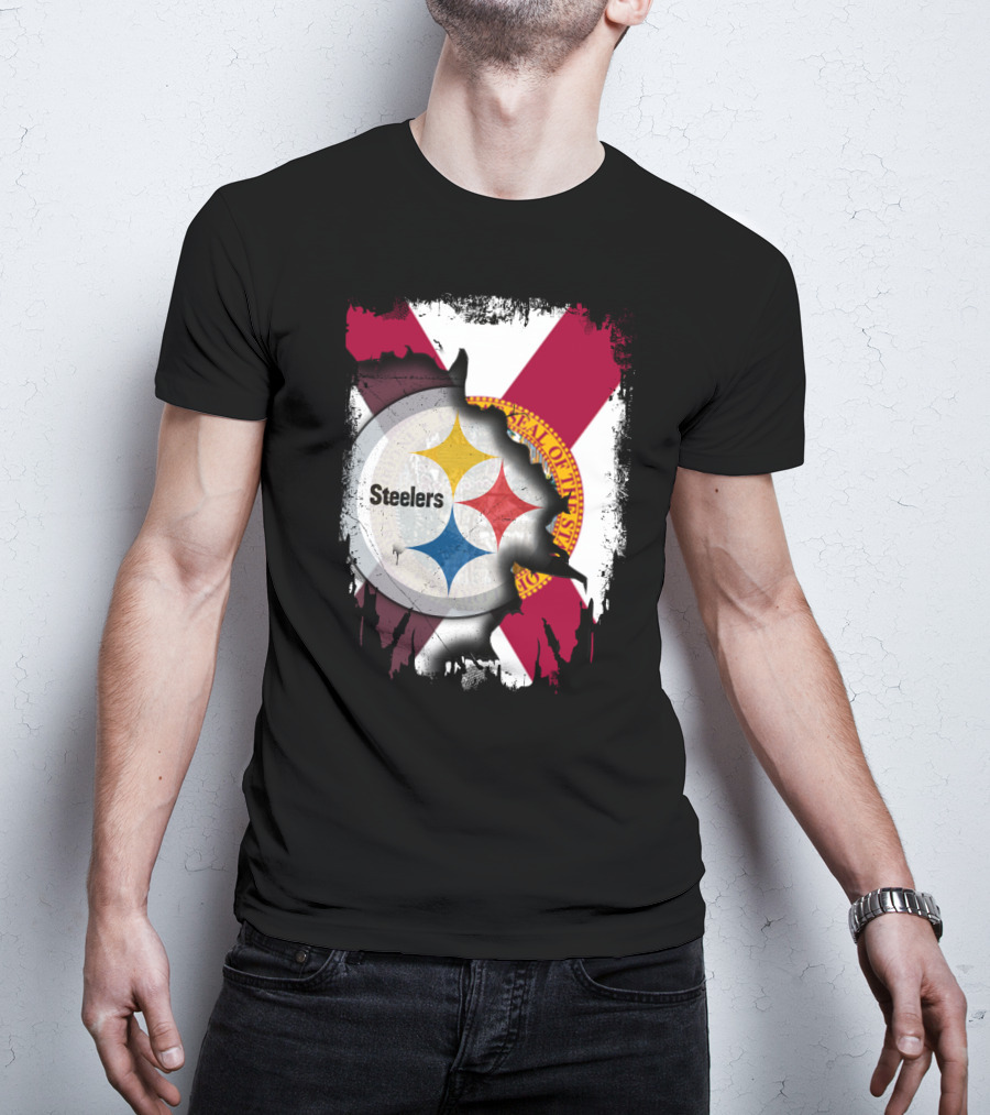 Steelers Florida State Pride Burst Emblem T-Shirt