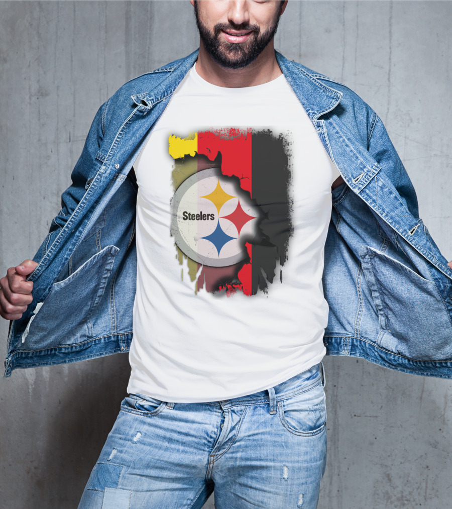 Germany Steelers Fusion With Flag And Logo Elements T-Shirt