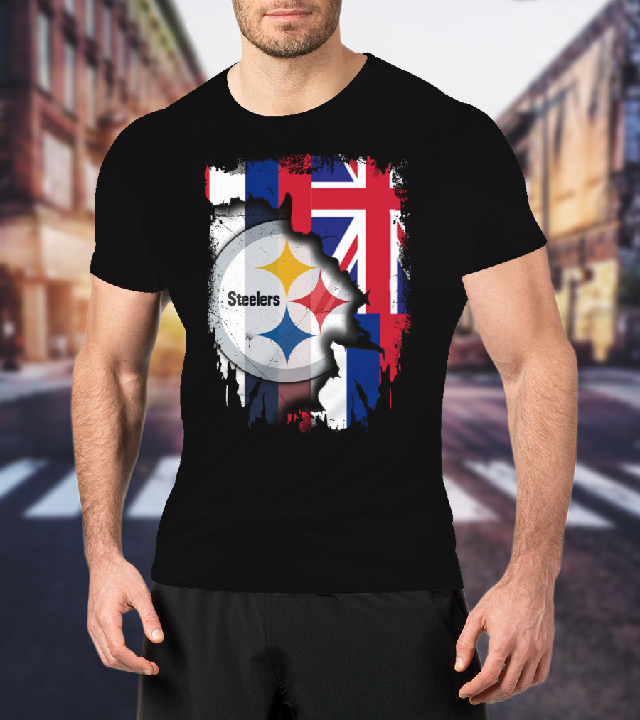 Hawaii Flag Backdrop With Steelers T-Shirt
