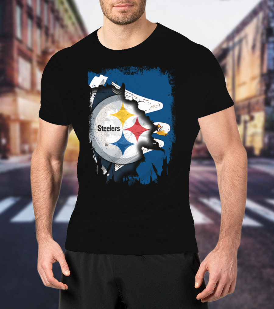 Steelers With Louisiana Spirit Eagles T-Shirt