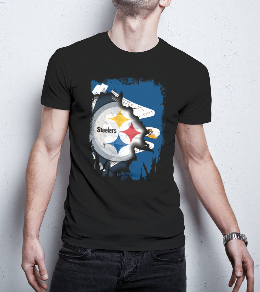Steelers With Louisiana Spirit Eagles T-Shirt