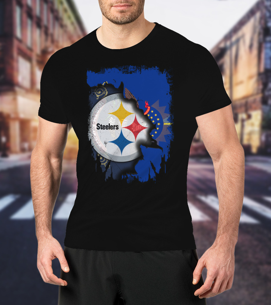 North Dakota And Steelers Fan Unity T-Shirt