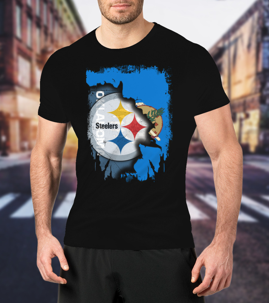 Steelers Oklahoma Pride Flag Fusion T-Shirt