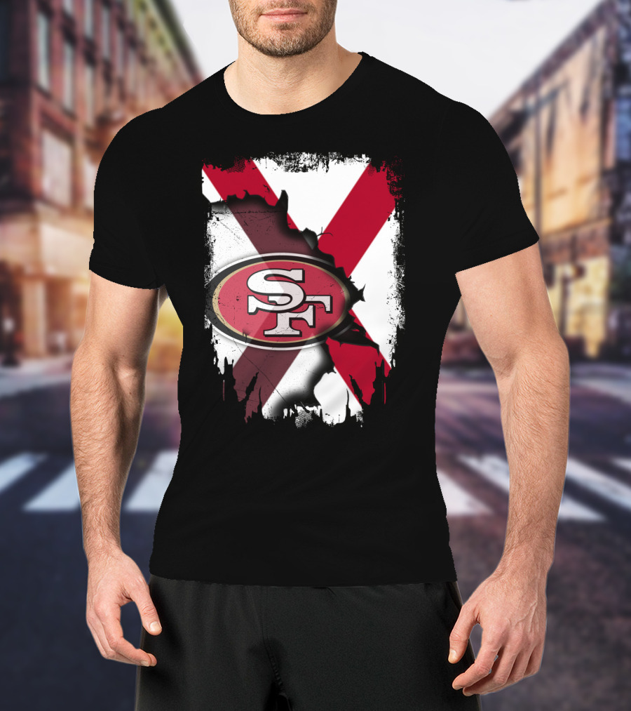 Alabama State Pride Meets 49ers Football Passion T-Shirt