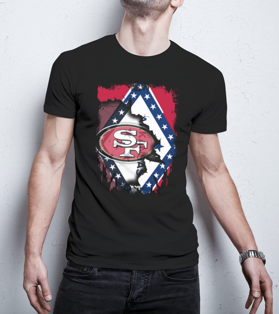 Arkansas Flag With San Francisco 49ers T-Shirt