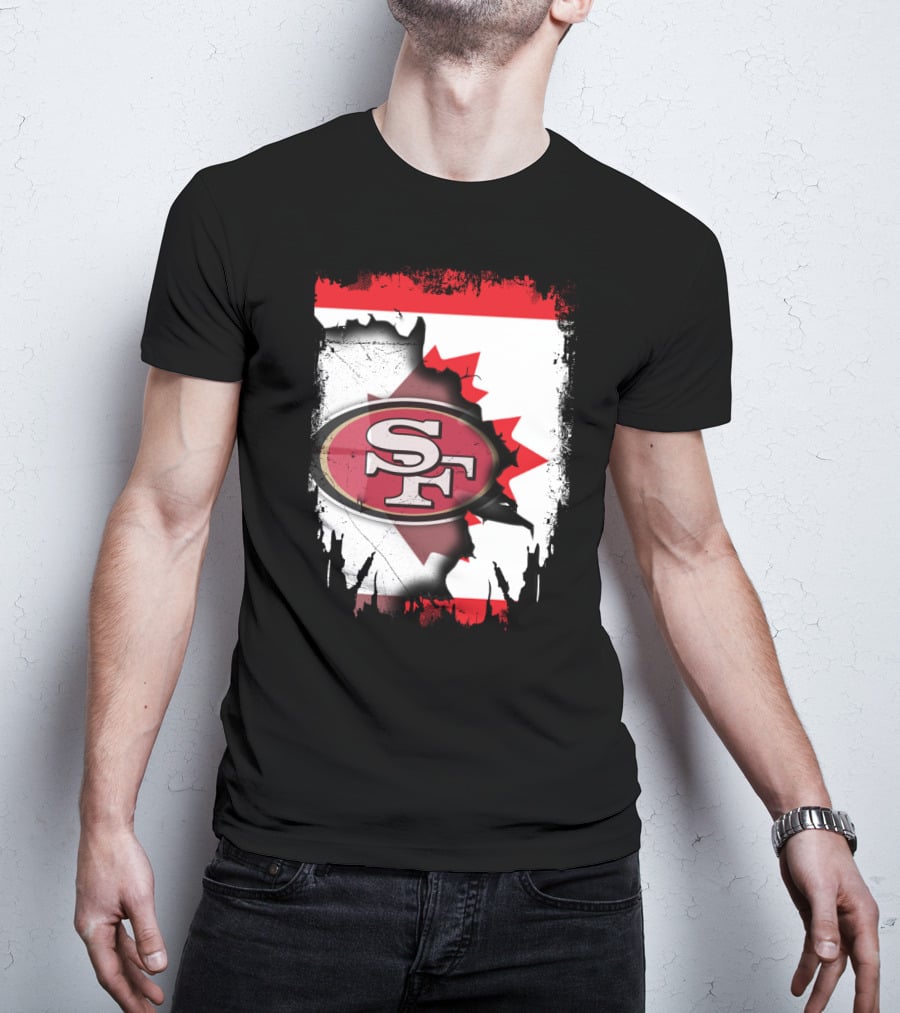 Together Canada SF 49ers Map Symbol Flag T-Shirt