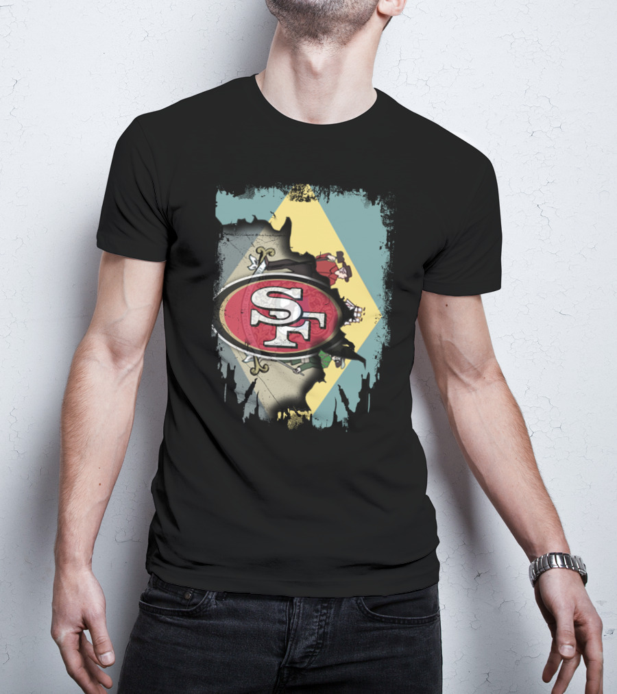 Delaware Unity With San Francisco 49ers Logo Integration T-Shirt