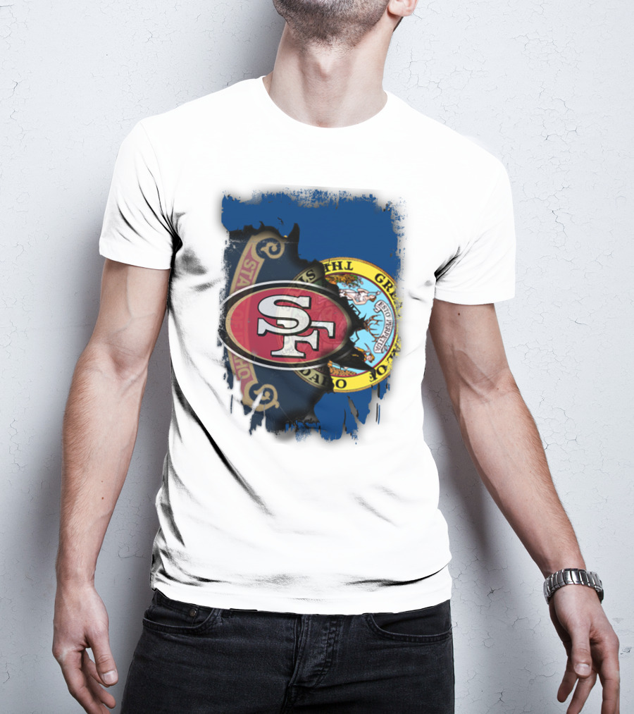 Idaho State Concept With 49ers SF Logo Fusion T-Shirt