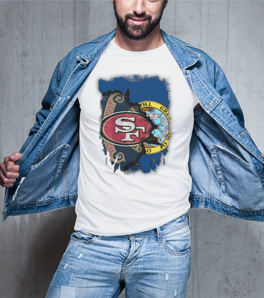 Idaho State Concept With 49ers SF Logo Fusion T-Shirt