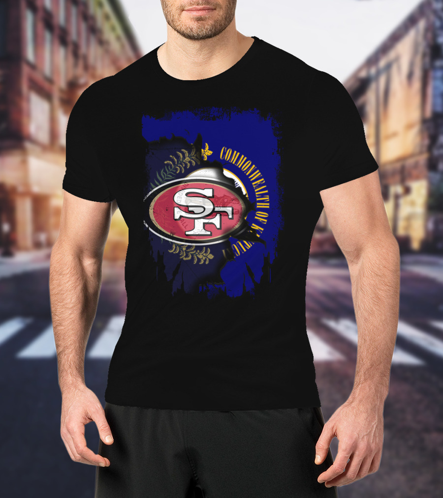Commonwealth Of Kentucky With 49ers SF T-Shirt