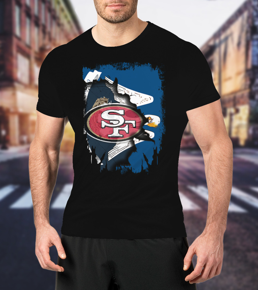 Together Louisiana SF With 49ers Eagle T-Shirt