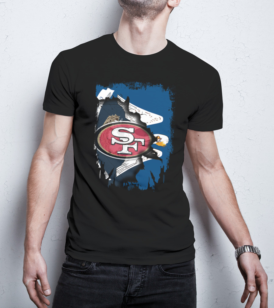 Together Louisiana SF With 49ers Eagle T-Shirt