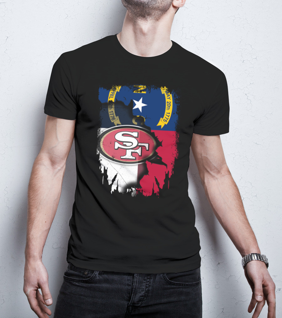 North Carolina Flag With SF 49ers T-Shirt