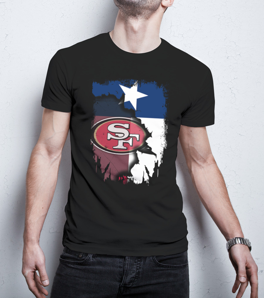 Texas And San Francisco 49ers United Emblem T-Shirt