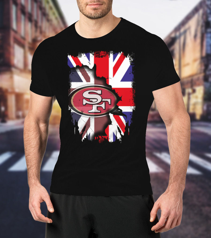 Together United Kingdom With 49ers SF Union Jack Flag T-Shirt