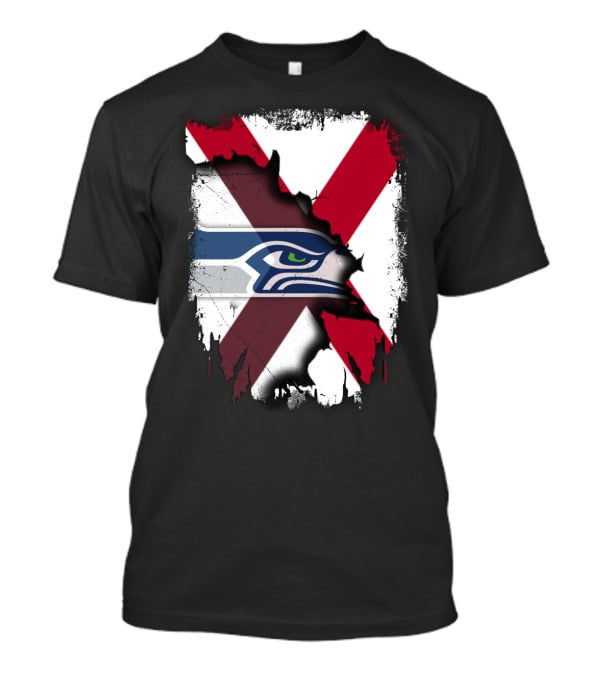 Alabama Cross With Seahawks T-Shirt