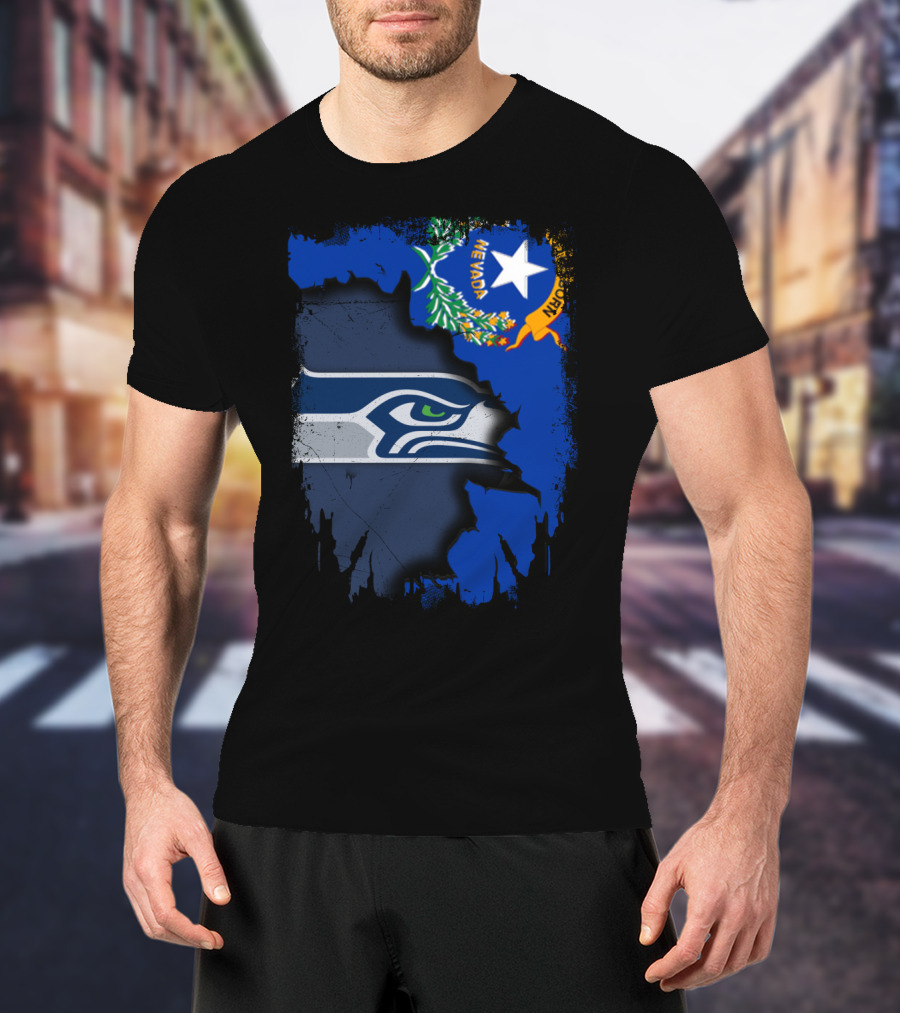Nevada Love For Seattle Seahawks Fans T-Shirt