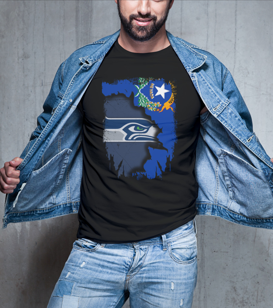 Nevada Love For Seattle Seahawks Fans T-Shirt