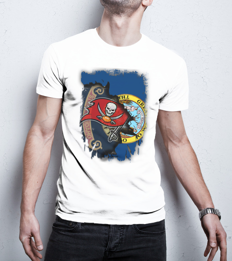 Idaho State Meets Buccaneers Flag Fusion T-Shirt
