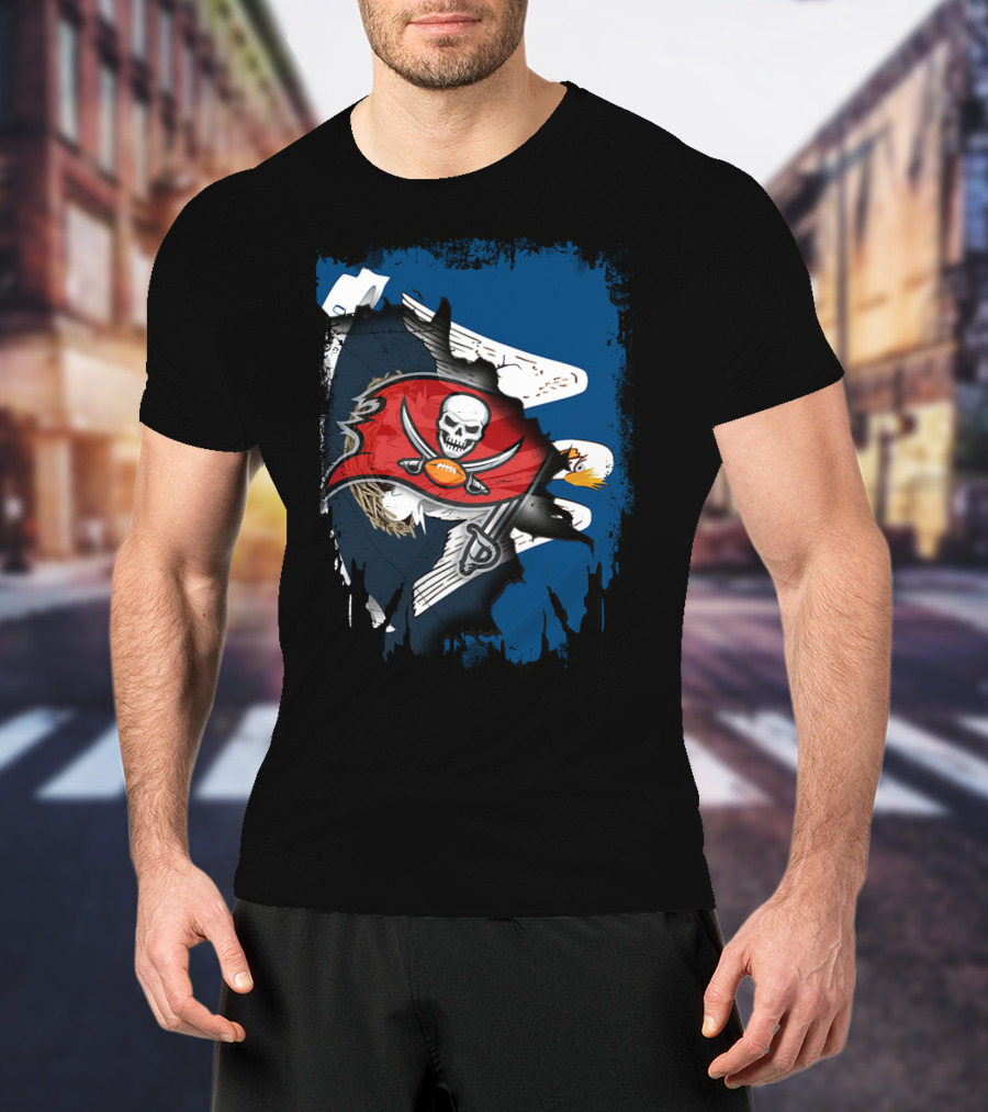 Together Louisiana With Buccaneers Eagle Football Fusion T-Shirt