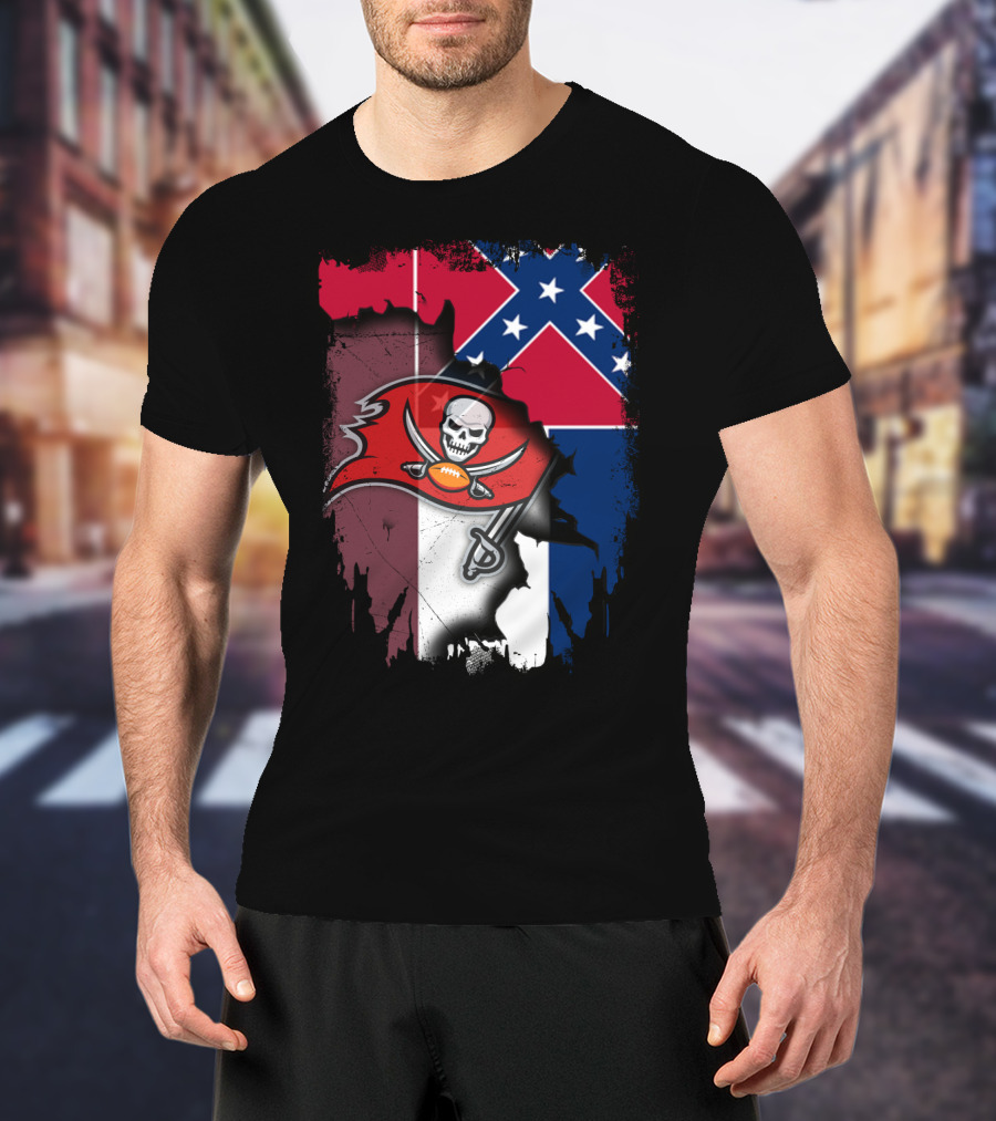 Together Mississippi Buccaneers Flag Fusion T-Shirt