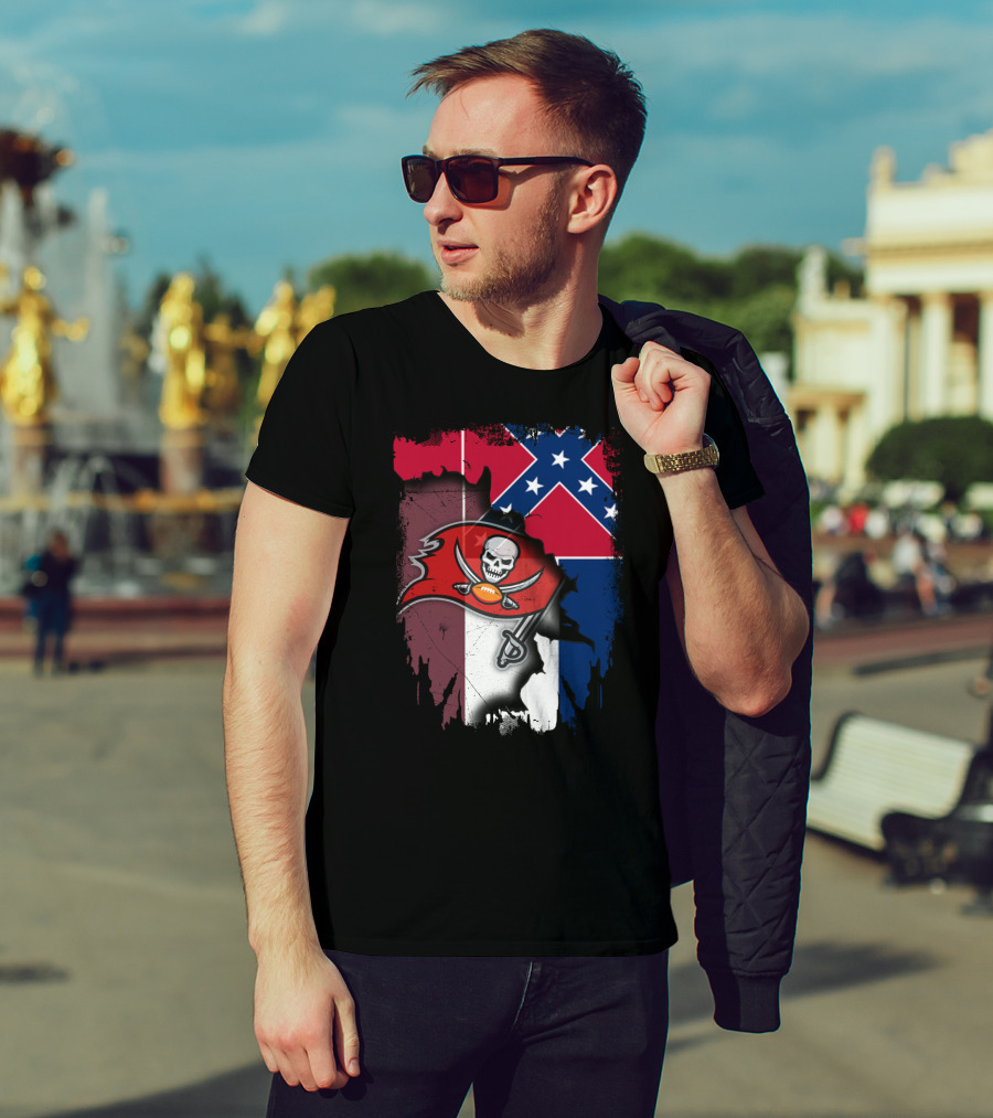 Together Mississippi Buccaneers Flag Fusion T-Shirt