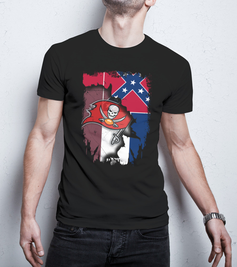 Together Mississippi Buccaneers Flag Fusion T-Shirt