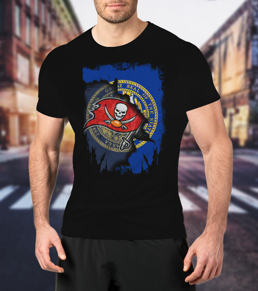 Together Nebraska State Seal With Buccaneers Football T-Shirt